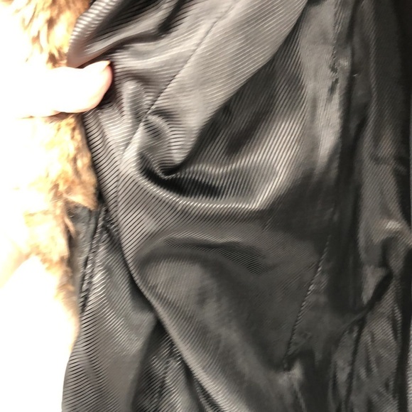 A. ECAW French Design Leather/Fur Coat Jacket Size Medium - Picture 15 of 17